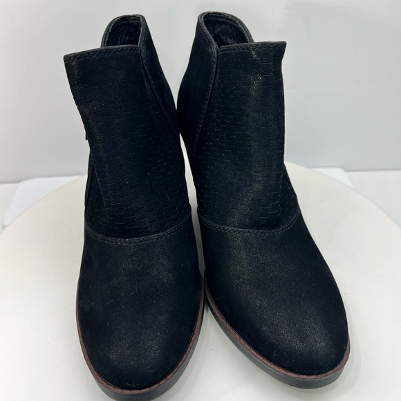 Bare Traps Womens Cacie Ankle Booties Black Block Heel Zipper Cutout 6.5 M Boots - Picture 2 of 9